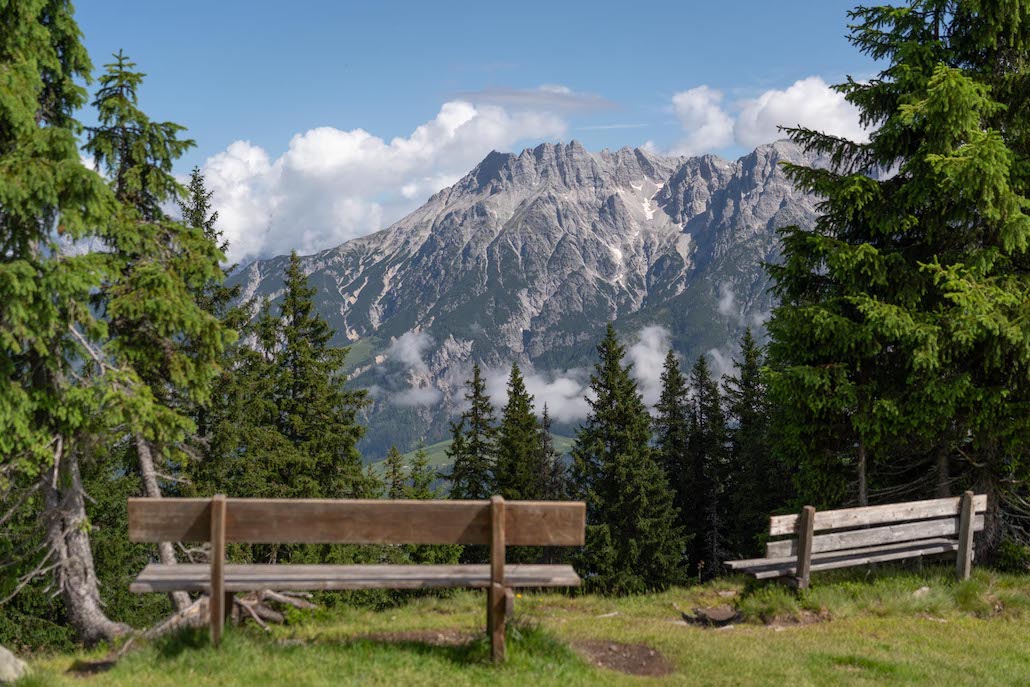 Taking in the perfect view from the perfect pew in Leogang