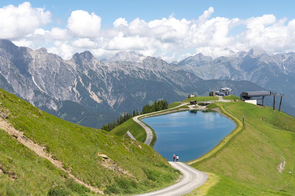 The hotel sits close to the Asitz Gondola