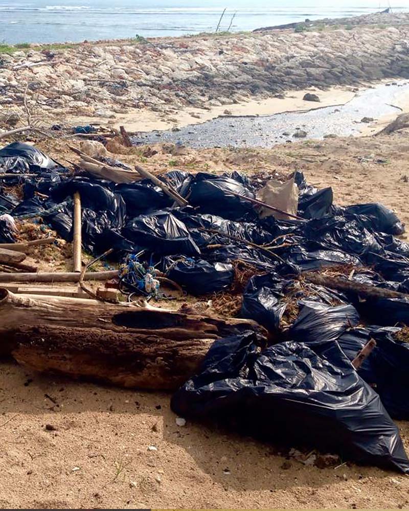 Bali Trash on Beach