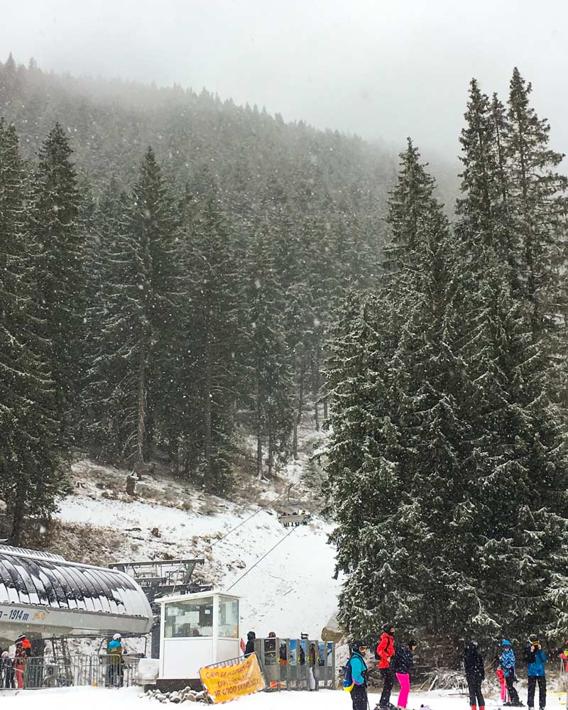 A snowy day in Bansko Bulgaria