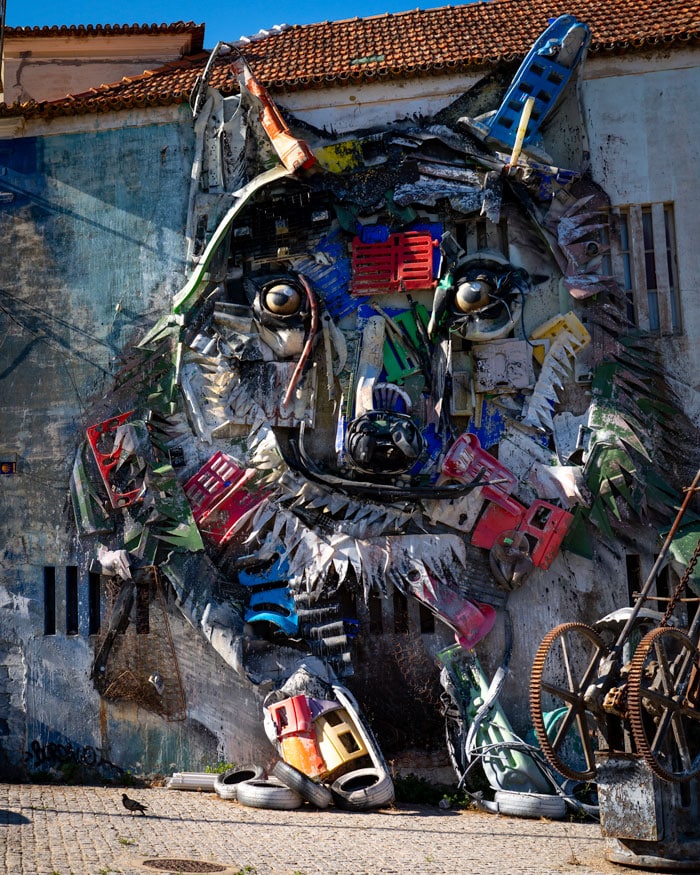 Bordalo II's up-cycled street art