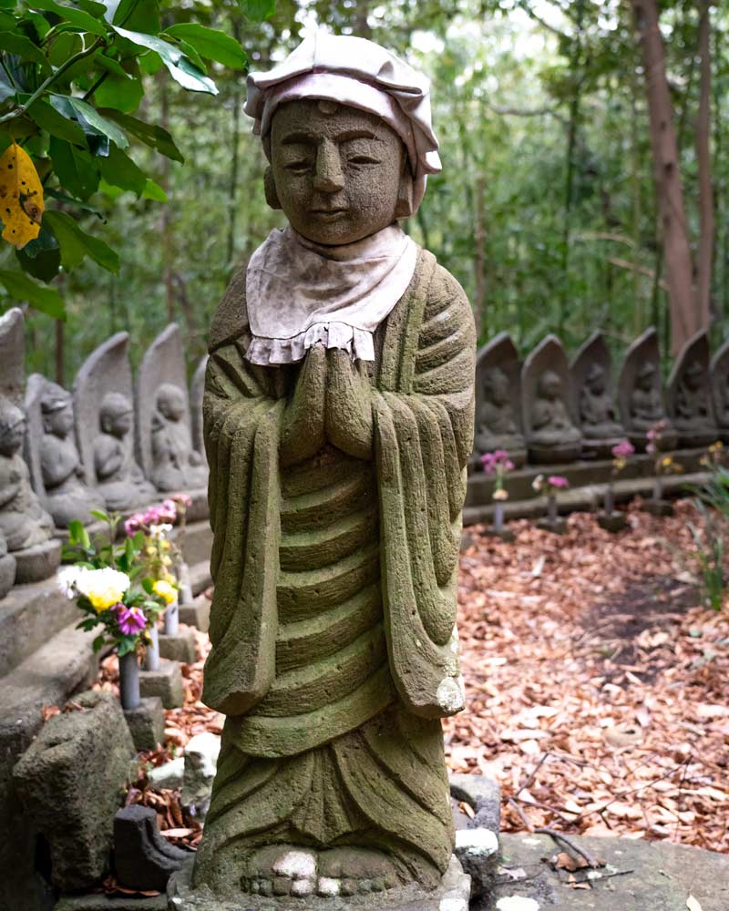 A buddha and main little statues at the cave temple by the hotel