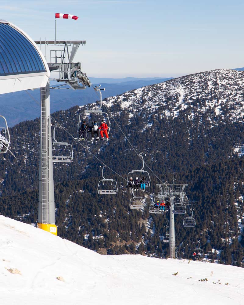 Ski lifts at Bansko Ski Resort Bulgaria