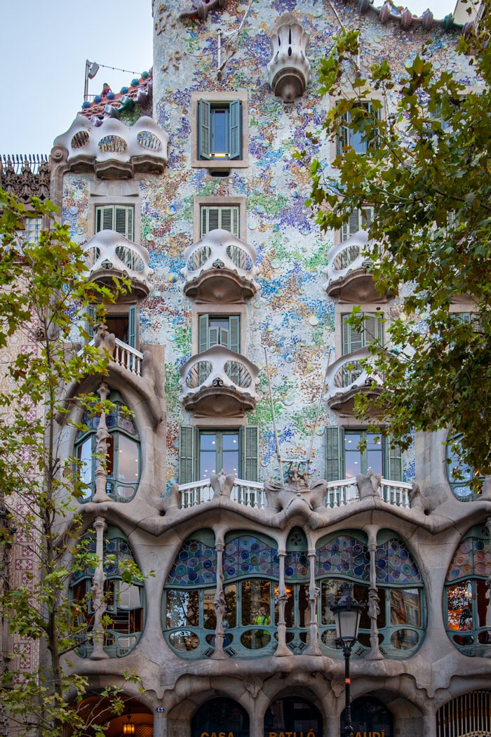 The facade of Casa Batlló, Barcelona