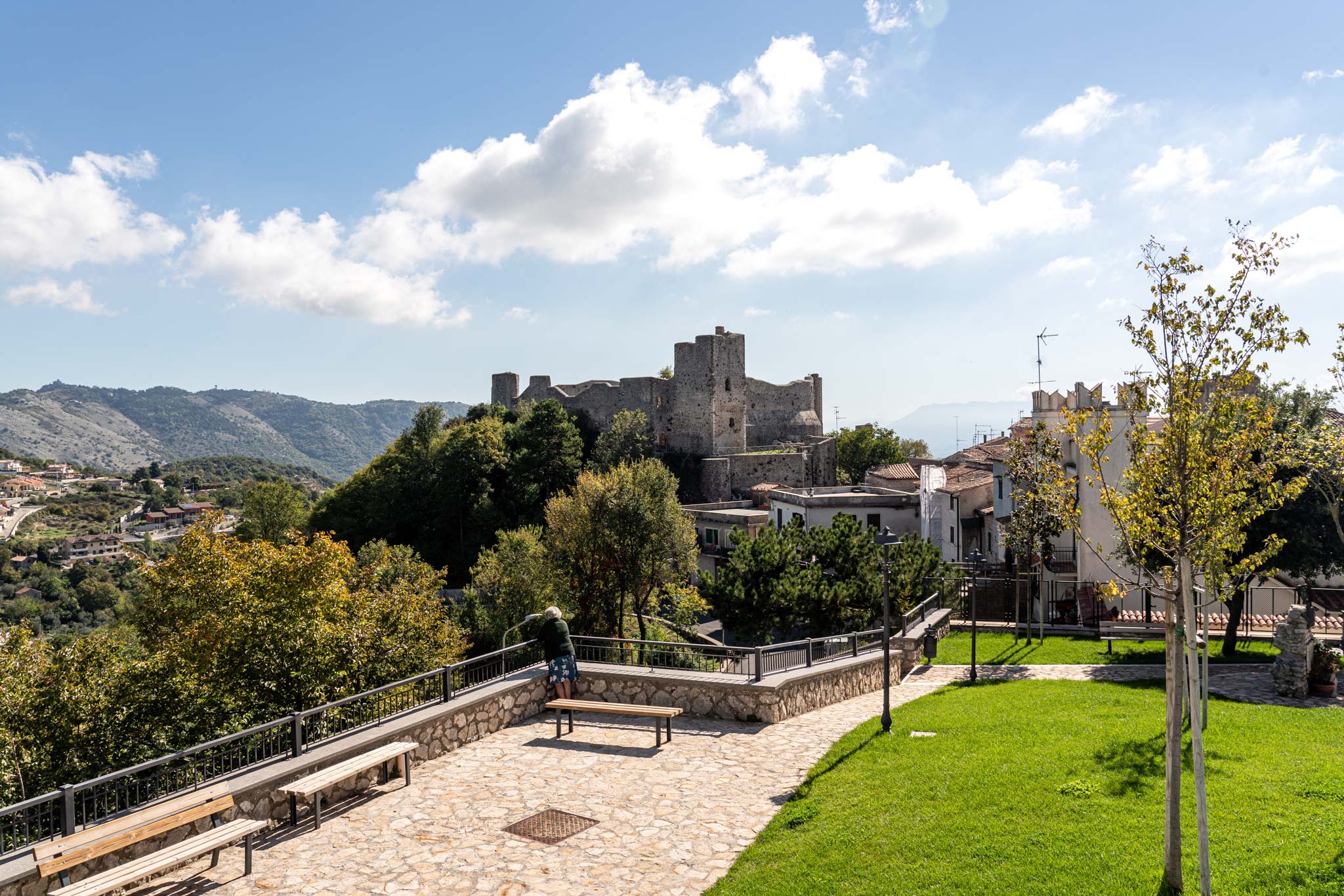 Overlooking Castel San Pietro Romano, a day trip near Rome