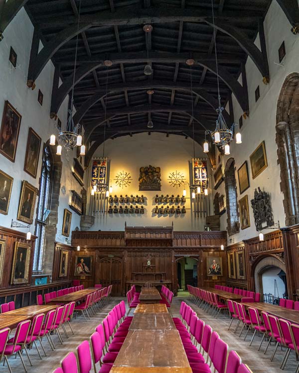 The Great Hall inside the Durham Castle