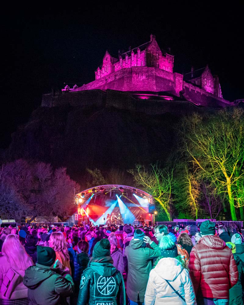 The party under the castle at Edinburghs Hogmanay