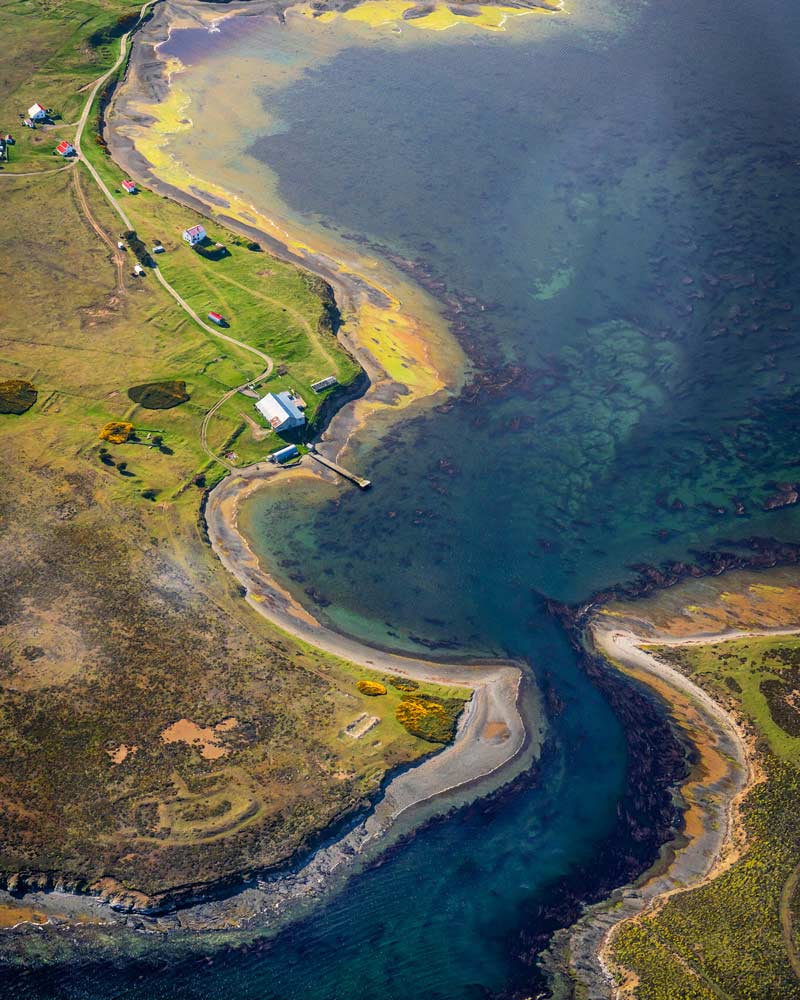 A farm settlement as seen from above