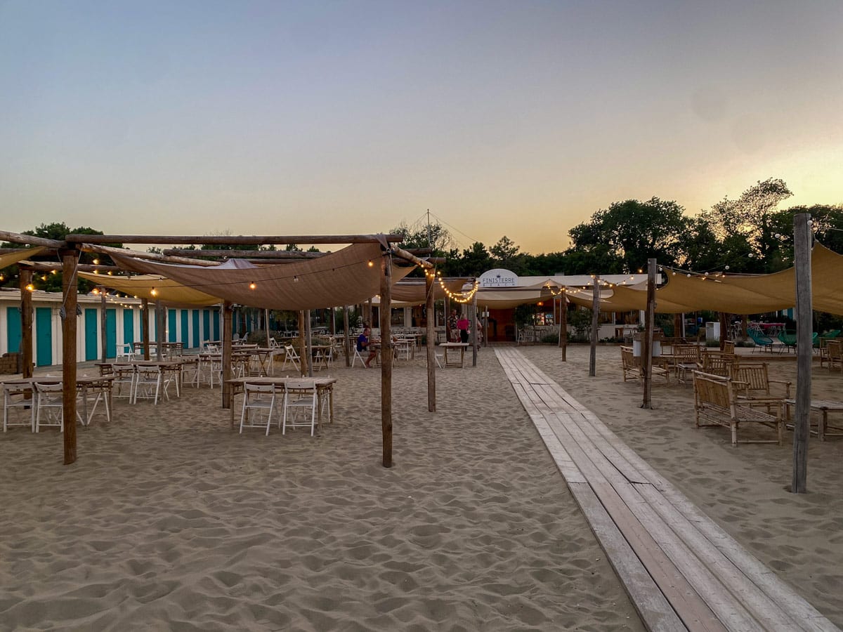 Finisterre Beach, Ravenna, at sunset