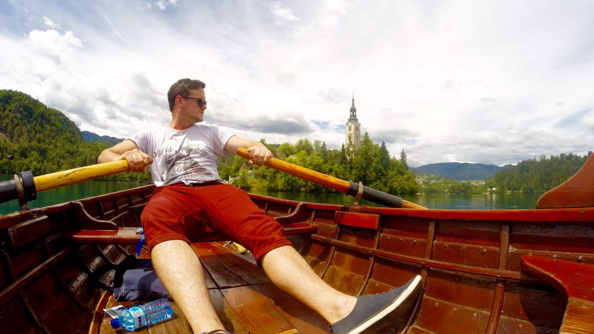 boat in Lake Bled