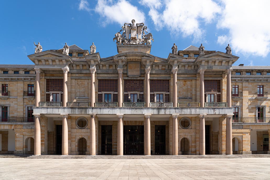 The mammoth Laboral Ciudad de la Cultura in Gijón Spain