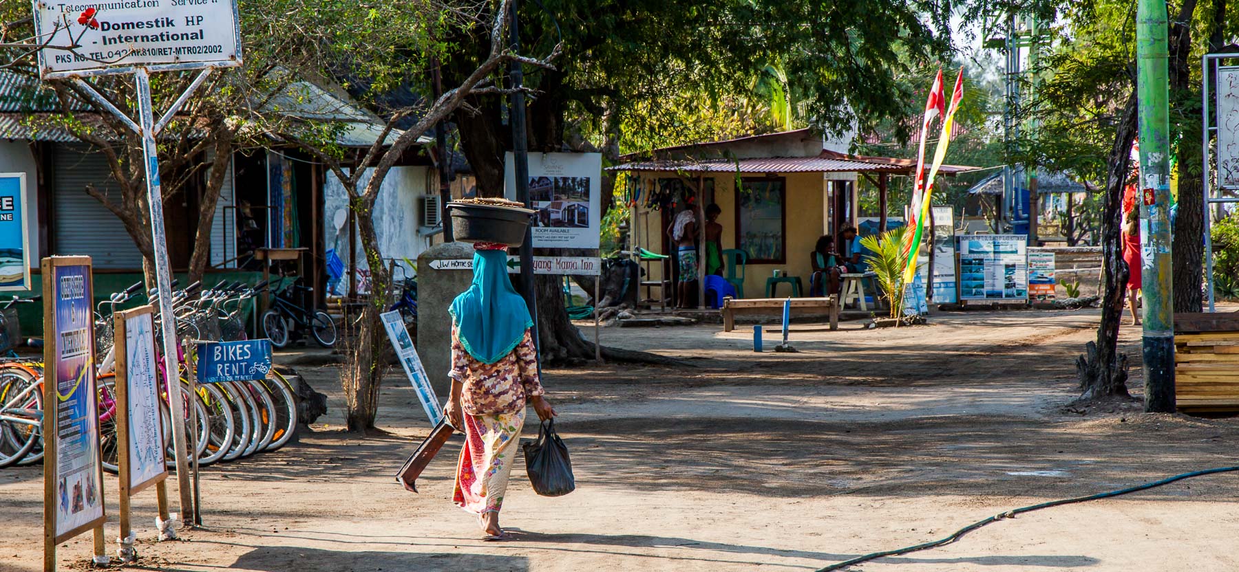 Gili Islands Women Walking