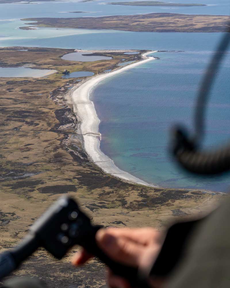 The views from the Helicopter surpassed the Islander planes