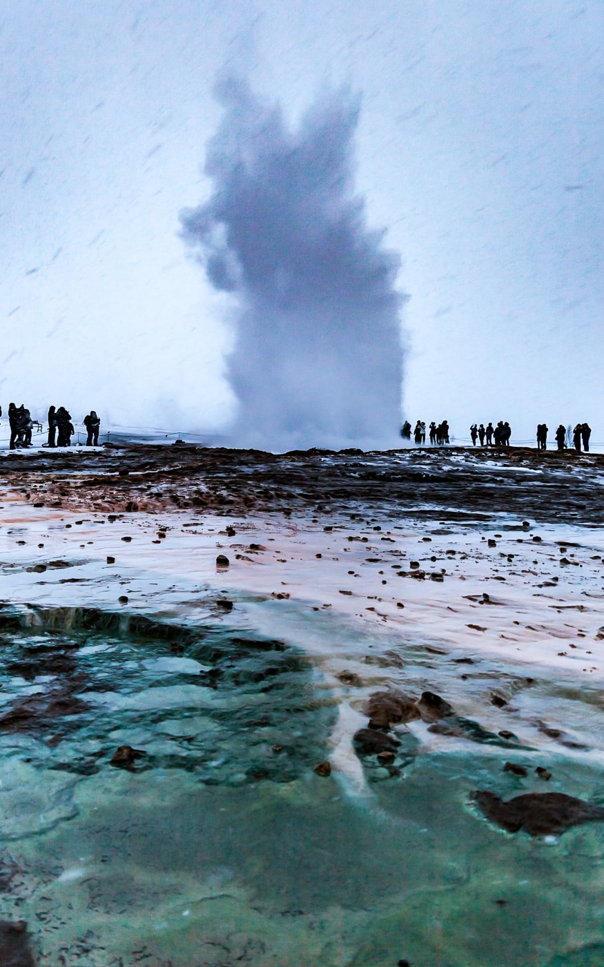 Iceland Geyser Winter