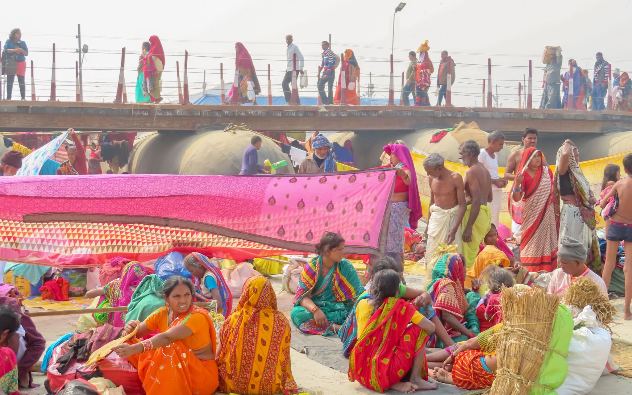 Kumbh Meal Pontoon Bridge