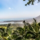 Mauritius view point of a mountain beyond the sea