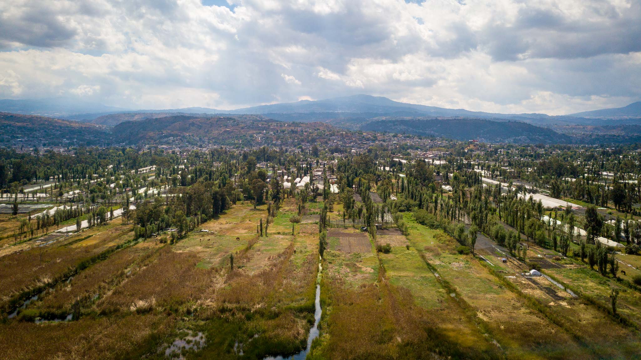 Aerial view of the ancient waterwayys