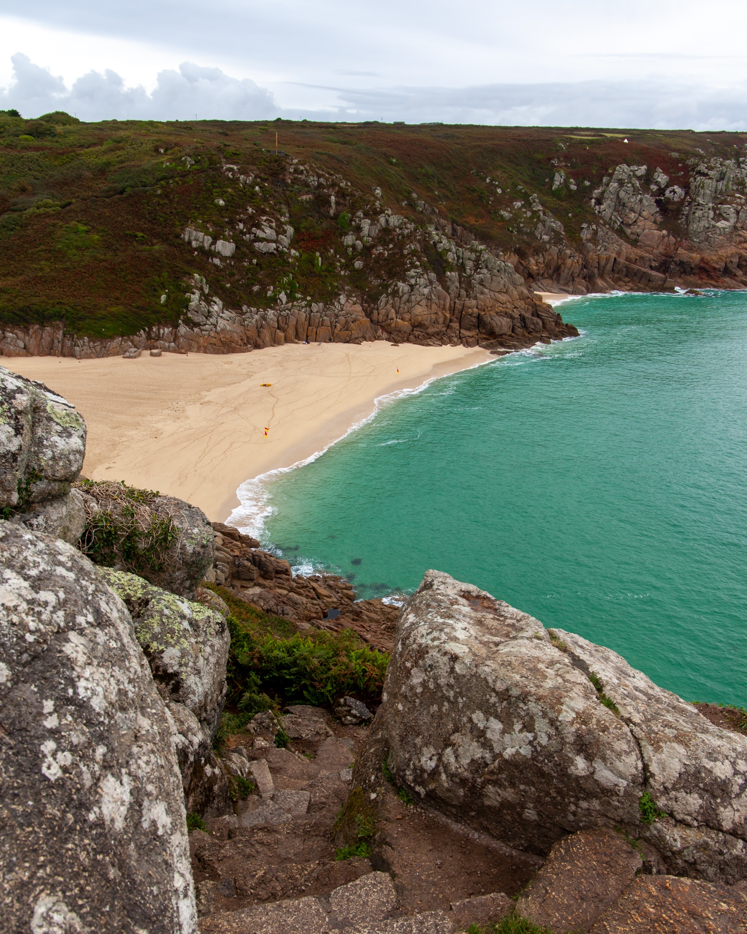 Beaches alongside the Minack Theatre