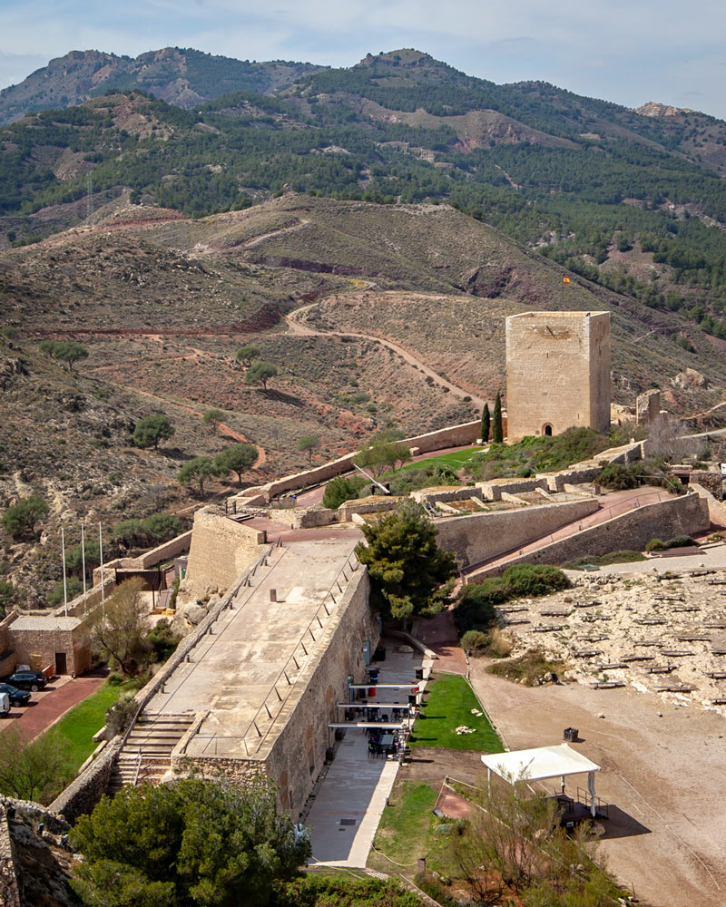 The other direction of Lorca showing the fortress tower of the Castle