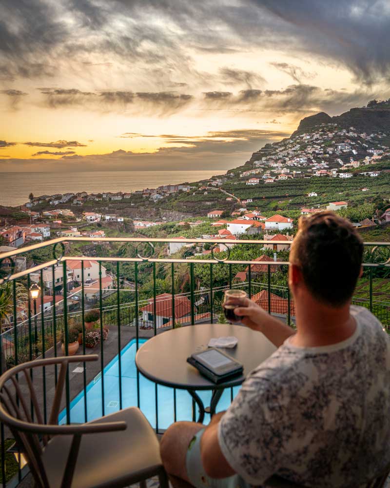 Sunset at Quinta da Saraiva as seen from the balcony