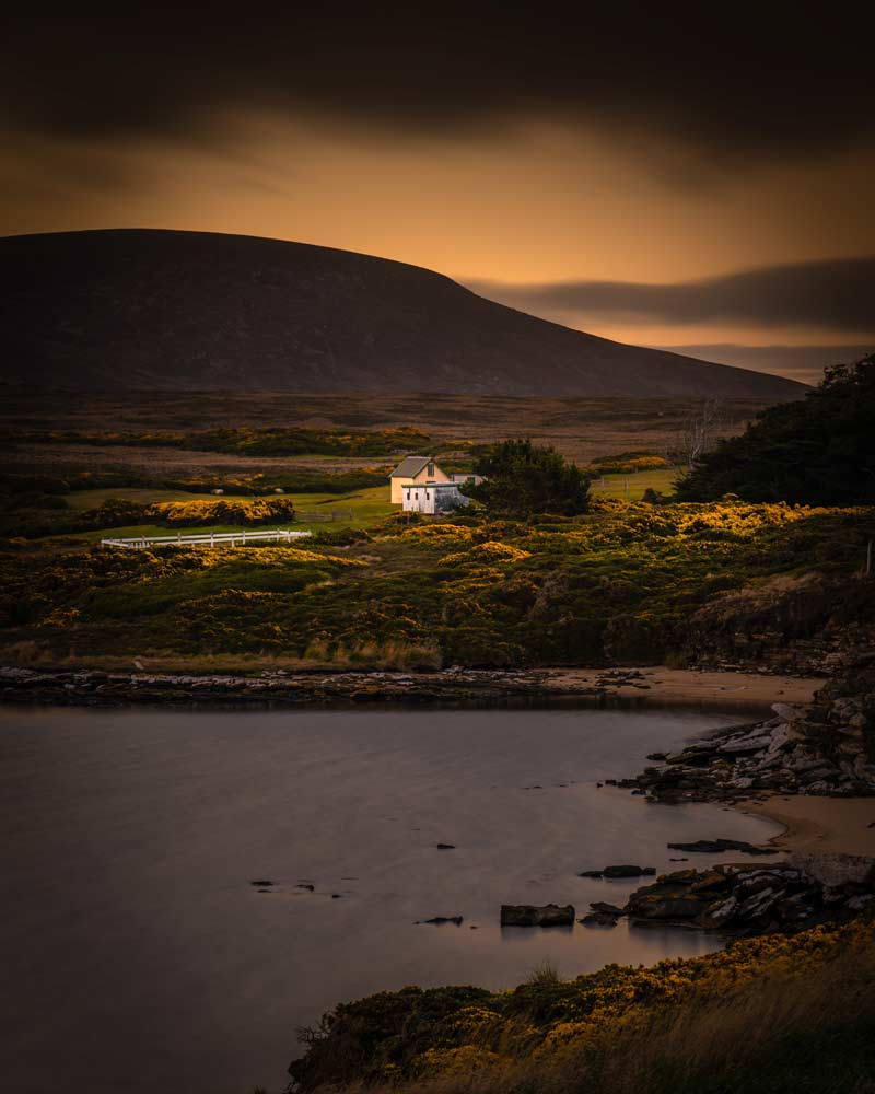 A remote farm outhouse on Weddell Island