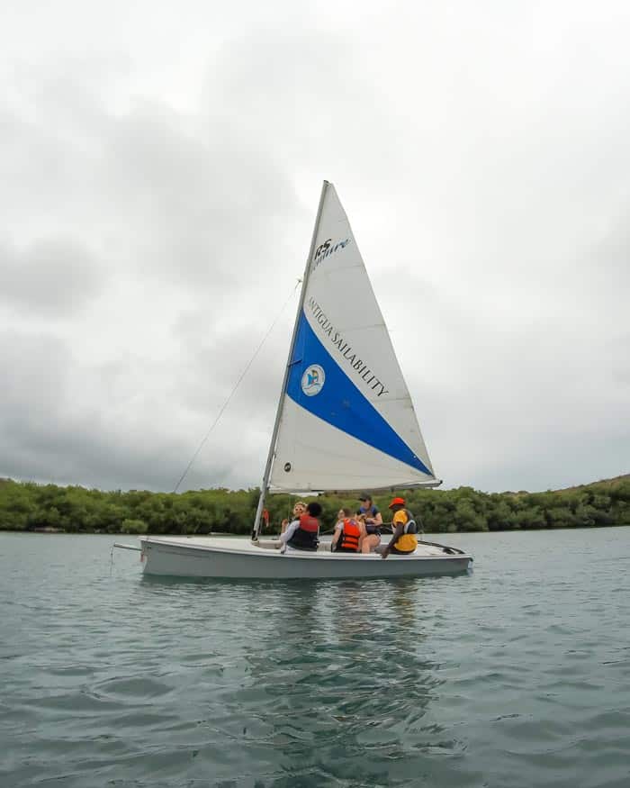 Learning to sail in Antigua