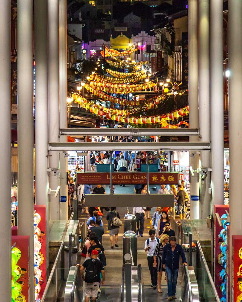 The popular Food Maket Street in China Town