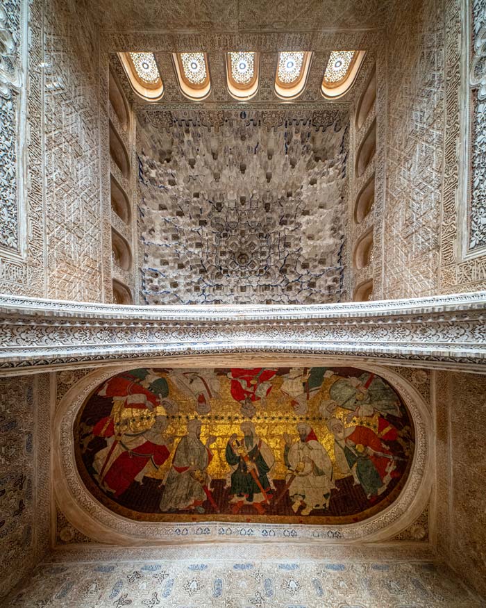 A ceiling inside Granada's Alhambra