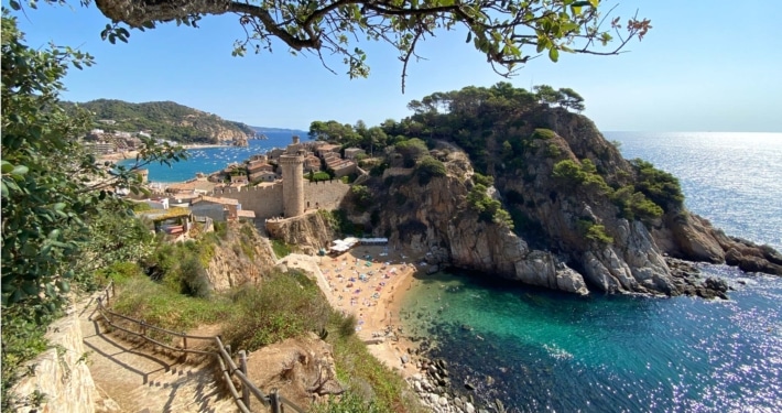 The coastline of Tossa de Mar