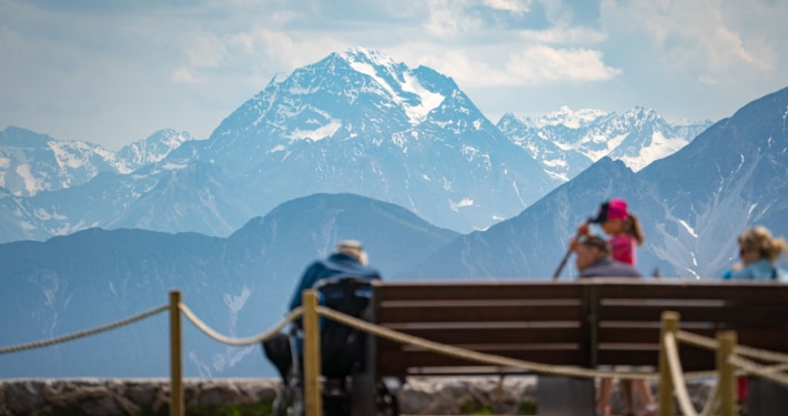 Families enjoy the views high above Innsbruck