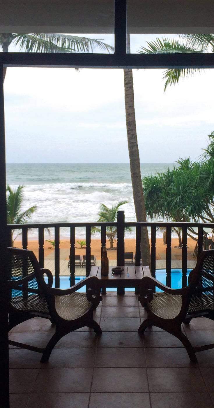 Balcony at Whispering palms sri lanka