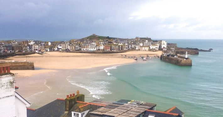 A view across St Ives, one of the best places to visit in Cornwall